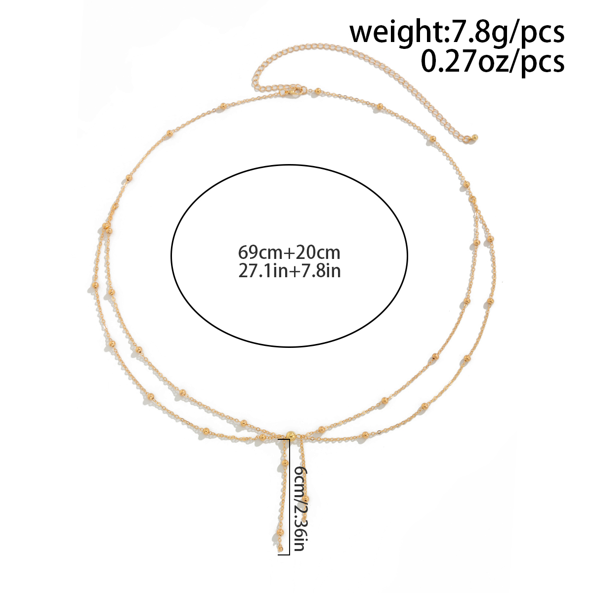 KunJoe Multilayer Gold Color T - огляд і ціна Body Jewelry Ends