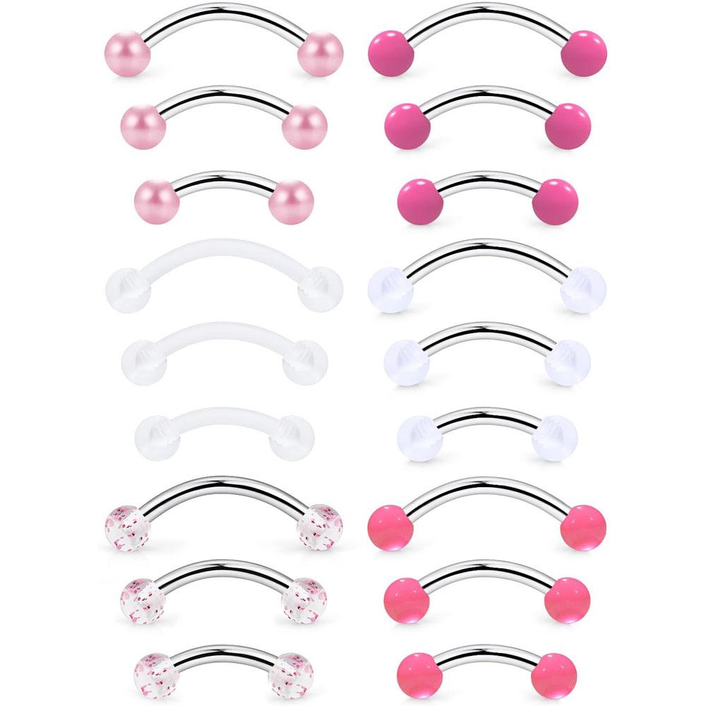 1/18Pcs Set 16G 6/8/10mm Eyebr - огляд і ціна Body Jewelry Vertical Labret