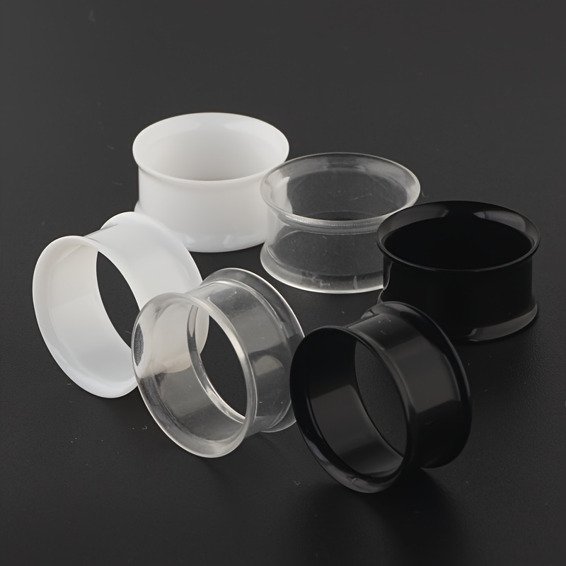 6pcs Hollow Acrylic Double Fla - огляд і ціна Body Jewelry Gauge Sizes