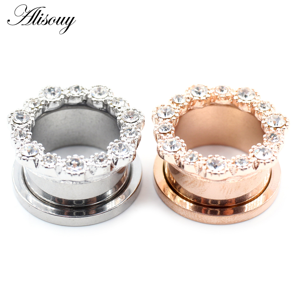 Alisouy 2pcs Stainless Steel F - огляд і ціна Body Jewelry Ear Gauges