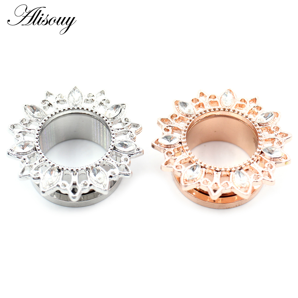 Alisouy 2pcs Stainless Steel F - огляд і ціна Body Jewelry Ear Gauges
