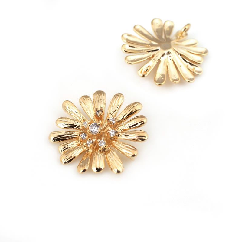 18K Gold Color Brass Sunflower - огляд і ціна Body Jewelry High Quality