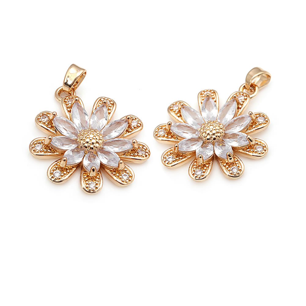 18K Gold Color Brass Sunflower - огляд і ціна Body Jewelry High Quality