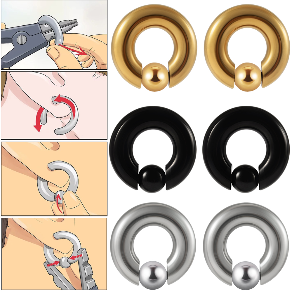 1PC Stainless Steel Large Size - огляд і ціна Body Jewelry Gauge Sizes