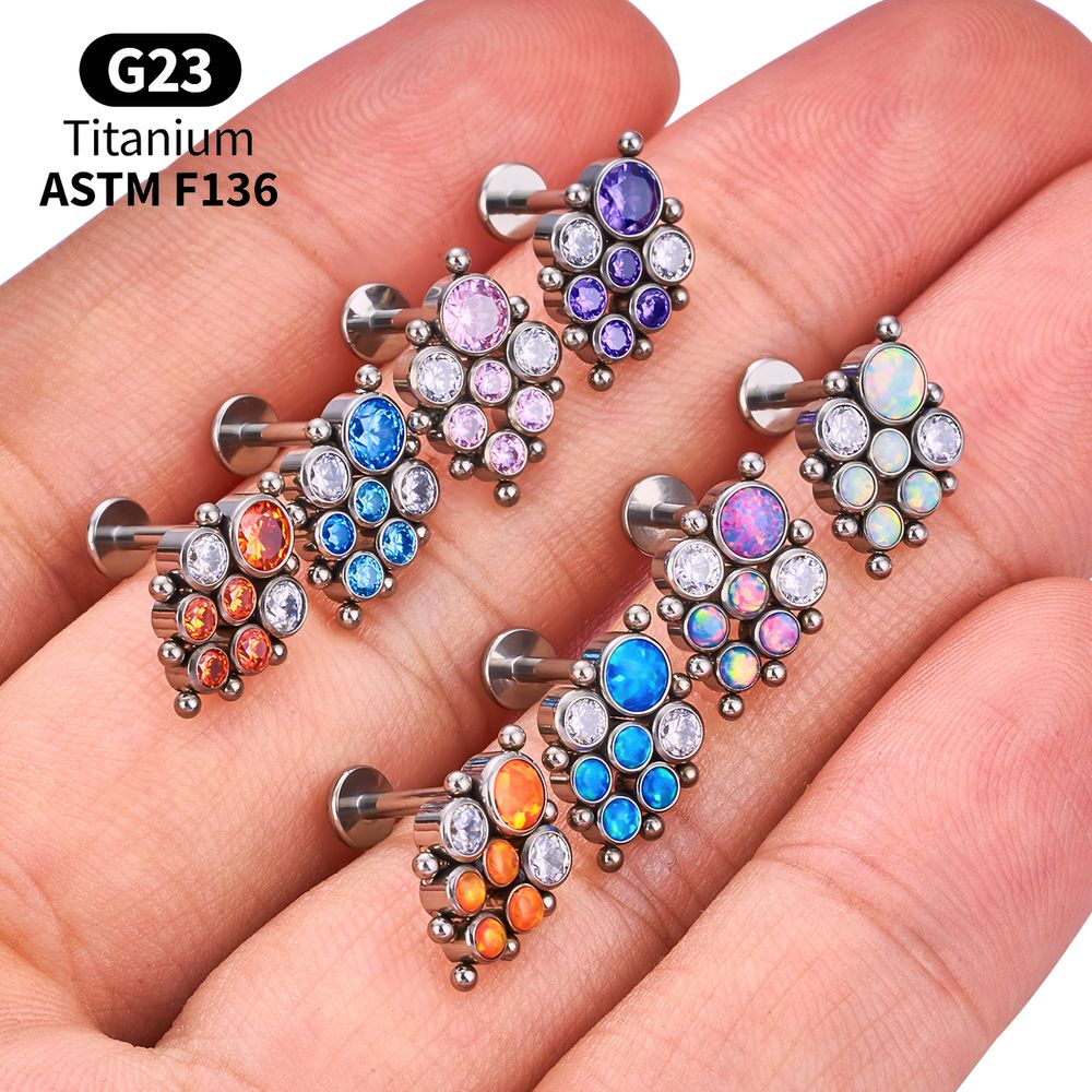 Titanium Arc Opal Labret Packs - огляд і ціна Body Jewelry Vertical Labret