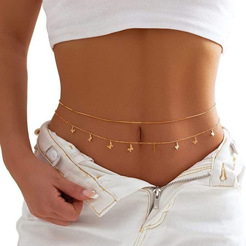 Fashion Simple Double Layer Be - огляд і ціна Body Jewelry Chains